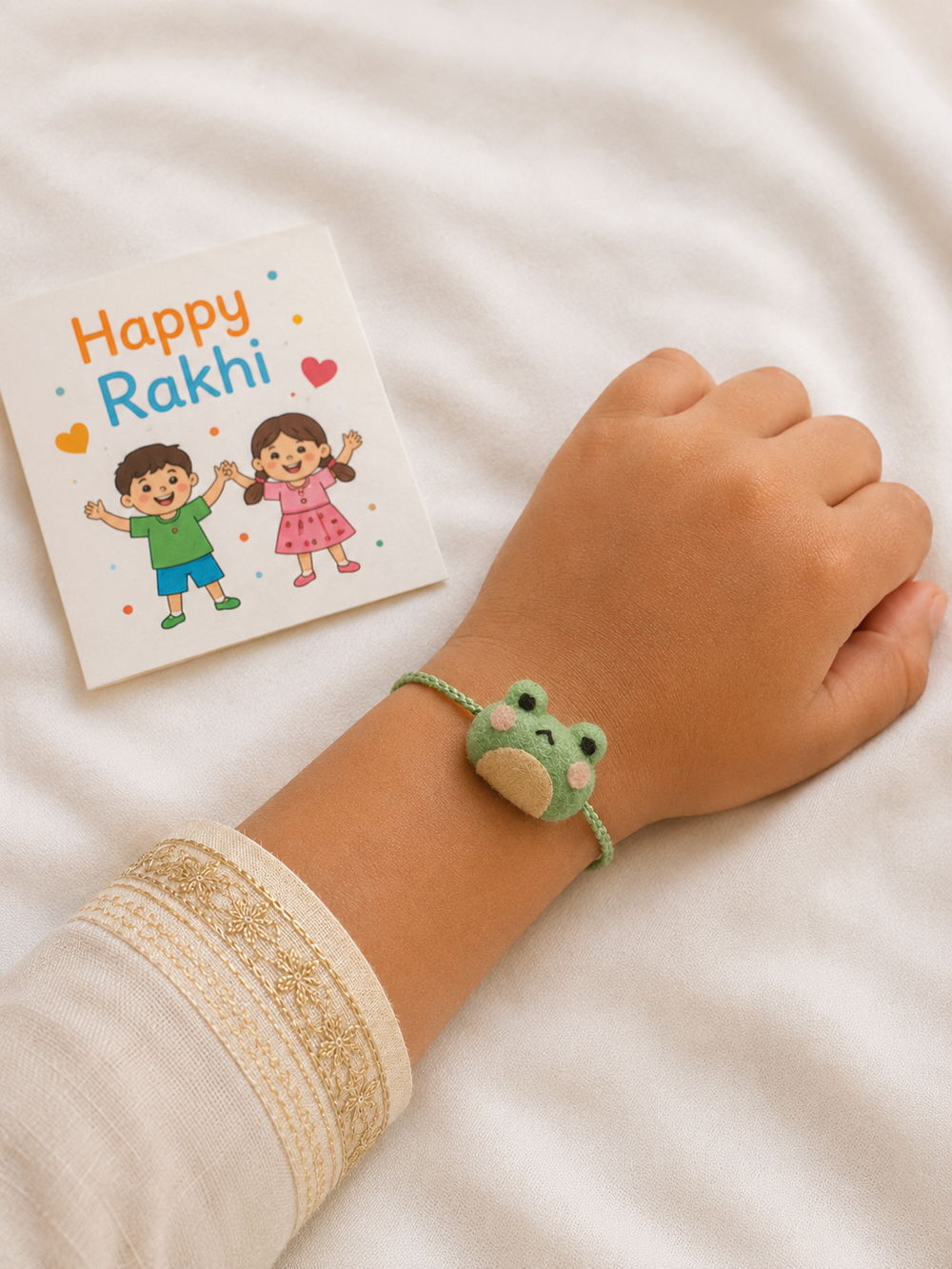 Little Froggy Felt Rakhi