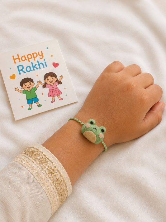 Little Froggy Felt Rakhi